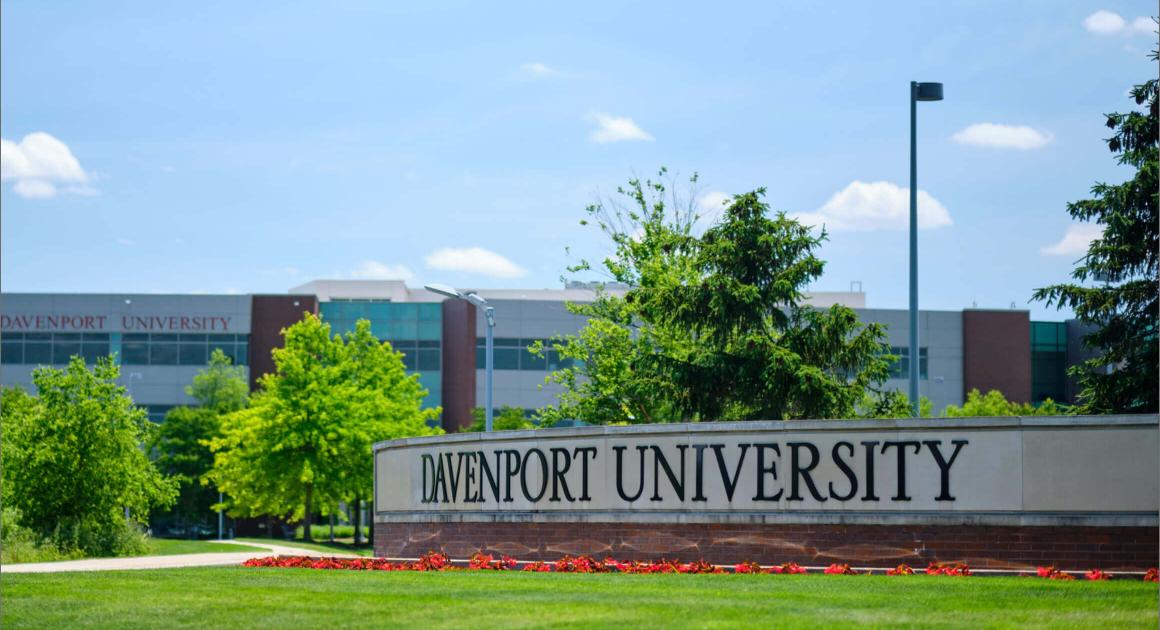 Davenport University sign on campus