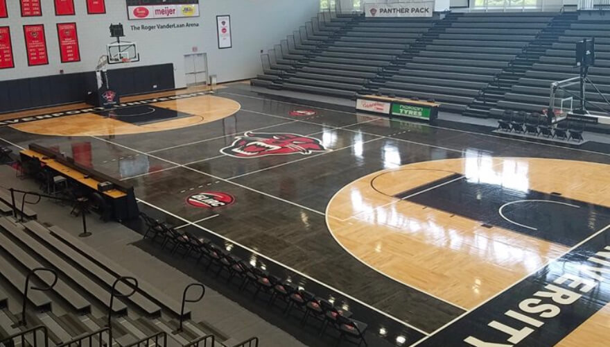 mens and womens basketball court