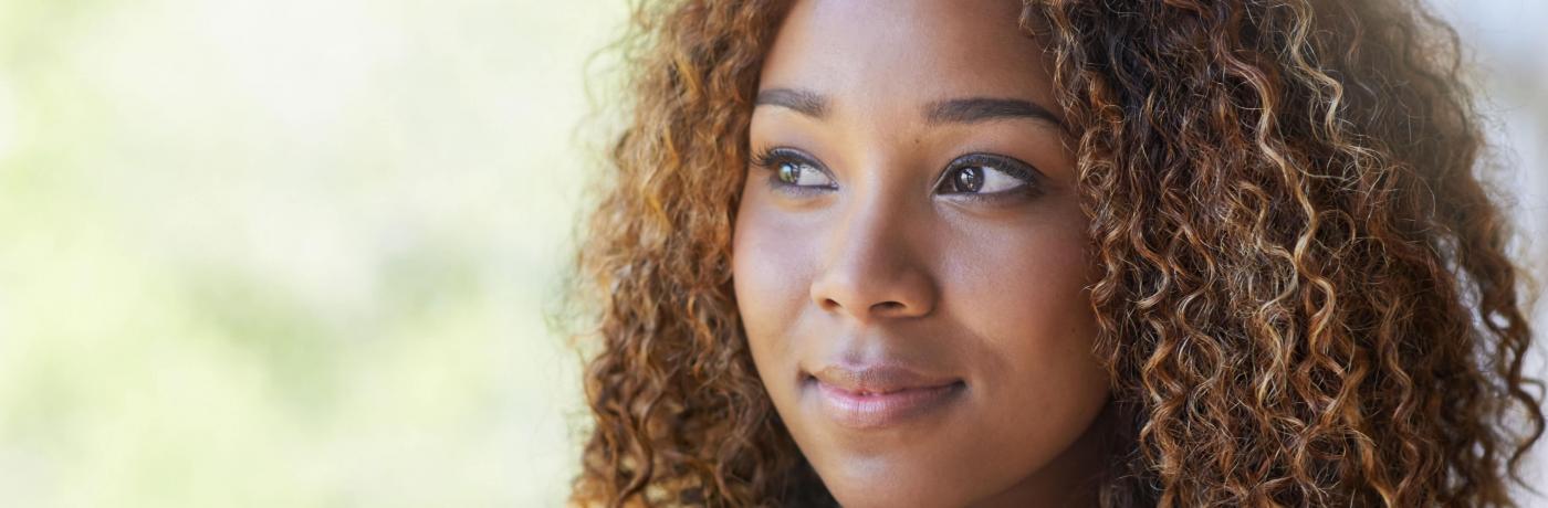 Female student looking into the distance