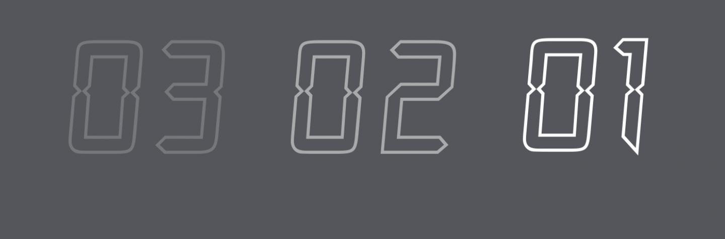 3, 2, 1 countdown