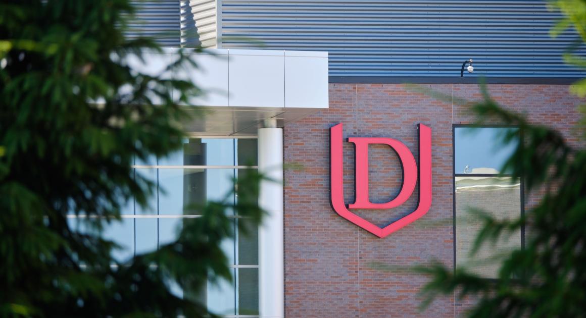 Davenport University logo on the side of a building