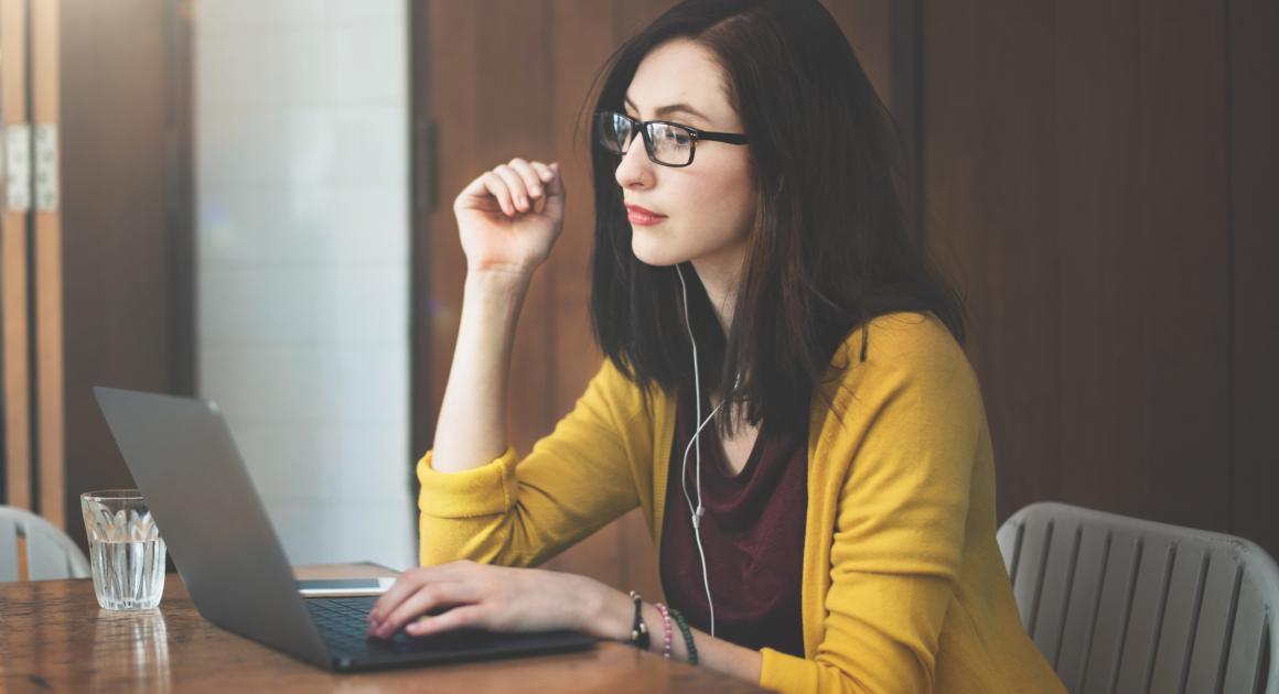 student on laptop