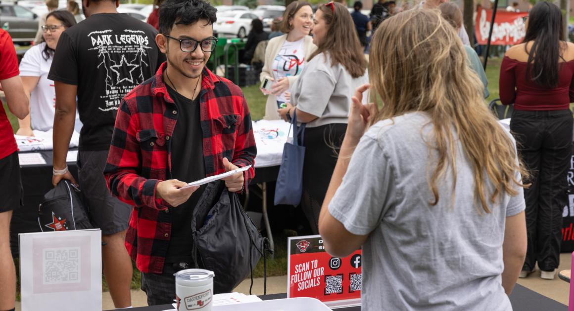 Students talking at Panther Palooza